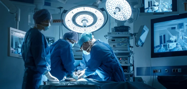 Doctors at the operating table