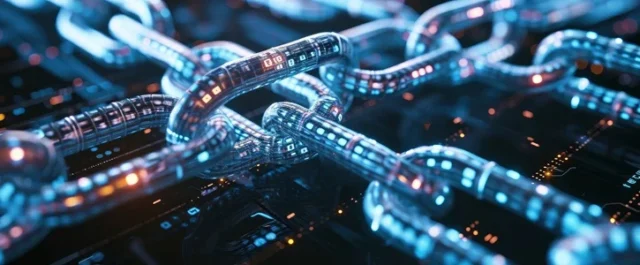 Virtuelle Darstellung einer Blockchain