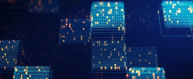 digitale Blöcke bestehend aus Nullen und Einsen